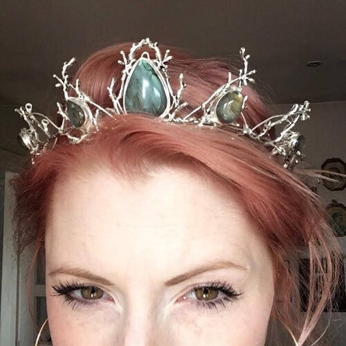 The LUNA Labradorite Handmade Branch Crystal Crown Witchy  display picture 1