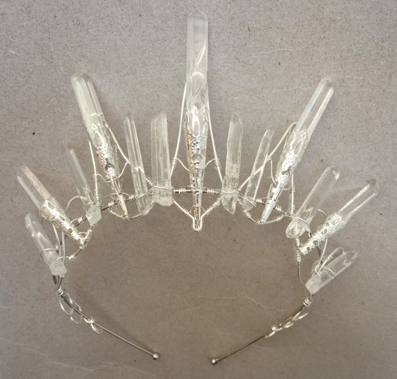 The STELLA Crown - Crystal Quartz Crown Tiara - Magical 