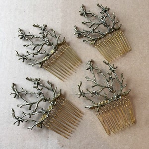 The TWIGGY COMB - Branch Twig Woodland Faerie Hair Comb Bridesmaid Prom Witchy
