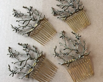 The TWIGGY COMB - Branch Twig Woodland Faerie Hair Comb Bridesmaid Prom Witchy