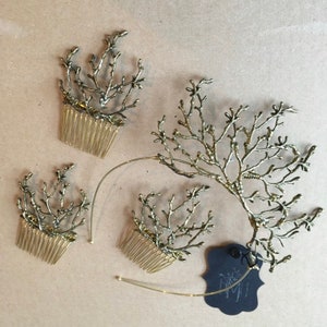 The TWIGGY COMB Branch Twig Woodland Faerie Hair Comb Bridesmaid Prom Witchy image 5