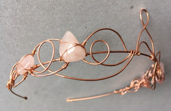 Handmade Rose Quartz Tiara S36bb65b2ca6b4d8aab5b8ba183484  main image 3