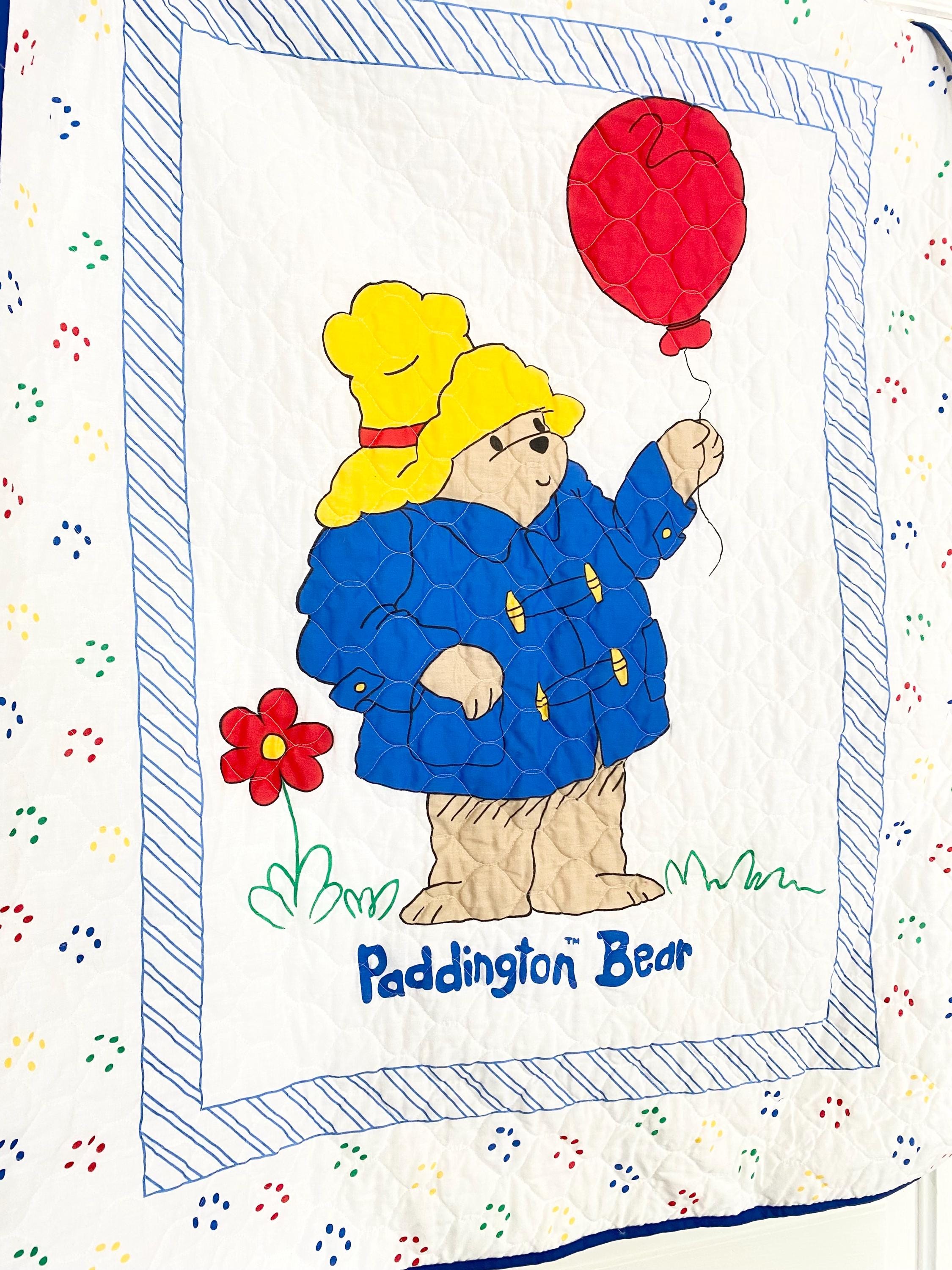 Vintage Paddington Bear 80s Baby Toddler Comfortor Blanket Quilt Nursery Cotton Wall Hanging Etsy Canada