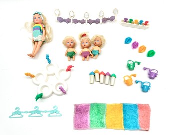 Lot de mini poupées Tyco Quints Dream Builders pour bébé vintage des années 1990 - France