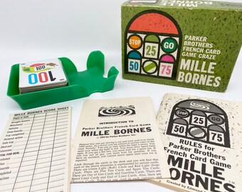 Vintage Mille Bornes French card game 1964 edition