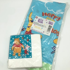 Mantel y servilletas de Winnie the Pooh - artículos de fiesta vintage