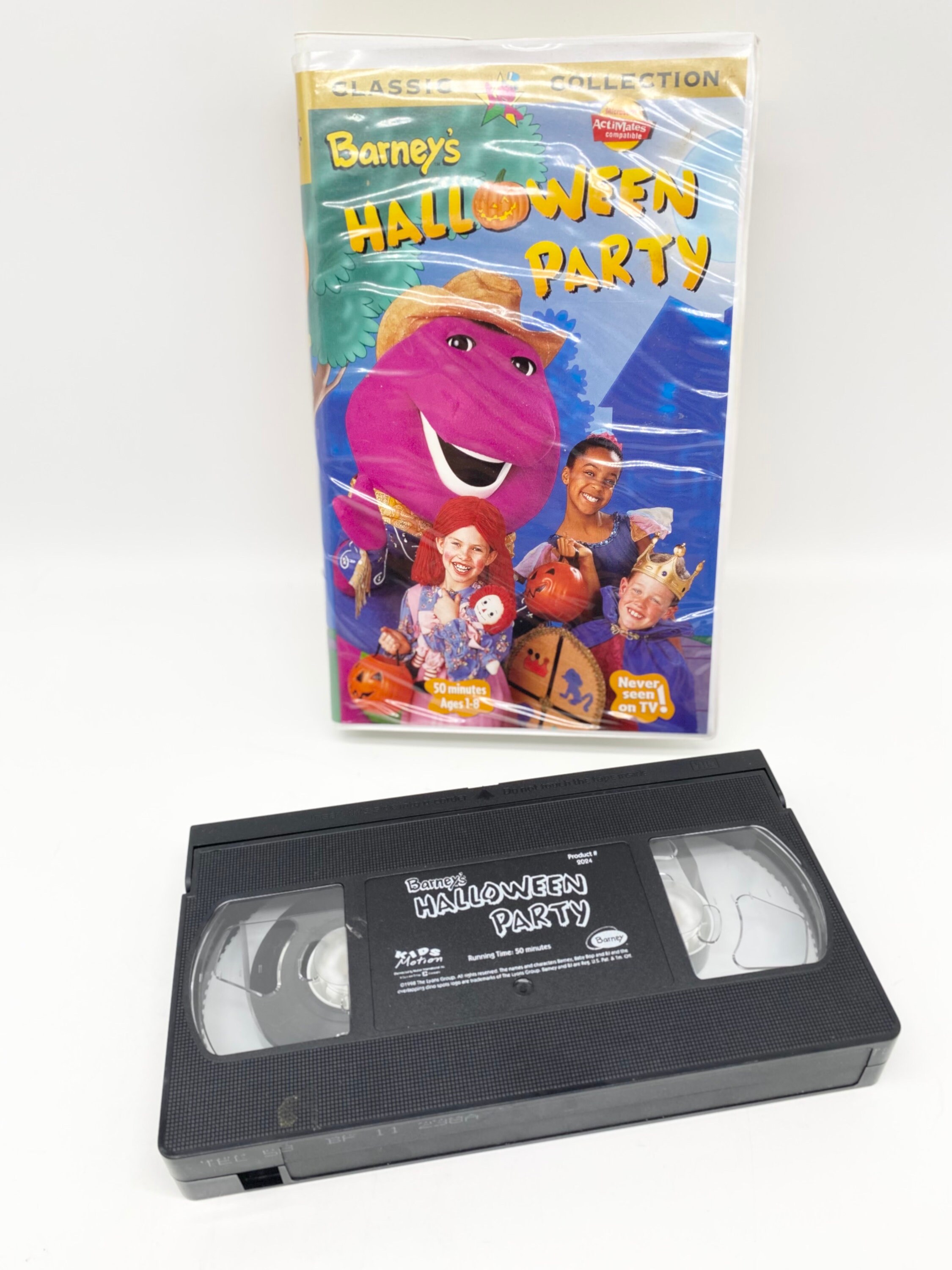 Barneys Halloween Party 1998 VHS Tape Never Seen On TV Movie Tested Barneys halloween party 1998 vhs tape never seen on tv movie tested