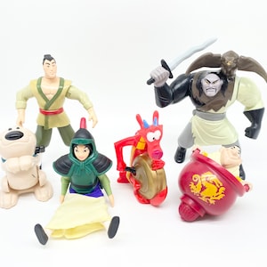 6 Mulan Disney toy figure lot, Vintage 90s McDonald’s