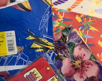 Surprise Vintage wrapping paper sheets - giftwrap - birthday, Christmas, wedding