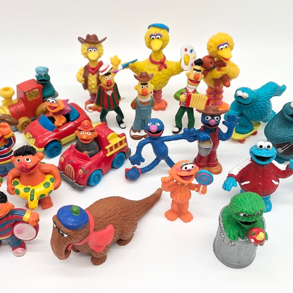 Vintage Sesame Street Figures sold separately 80s big bird, snuffleupagus, grover, Bert, Ernie, cookie monster