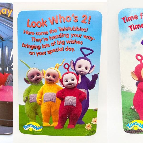 Teletubbies Birthday Cards for all ages - fun nostalgic vintage greeting card