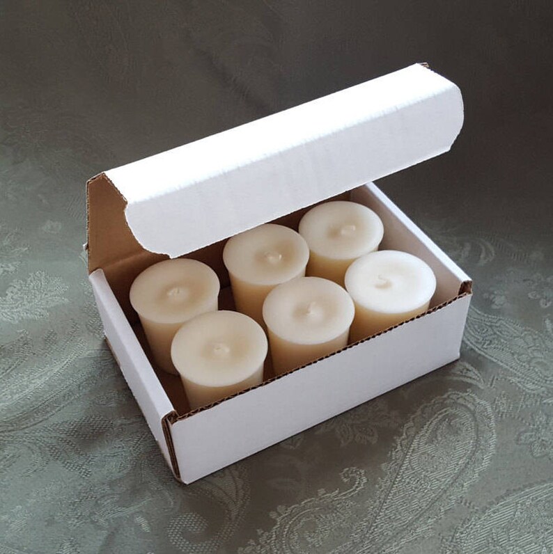 Soy Votives Set of 6 White and Unscented Soy Candles Etsy