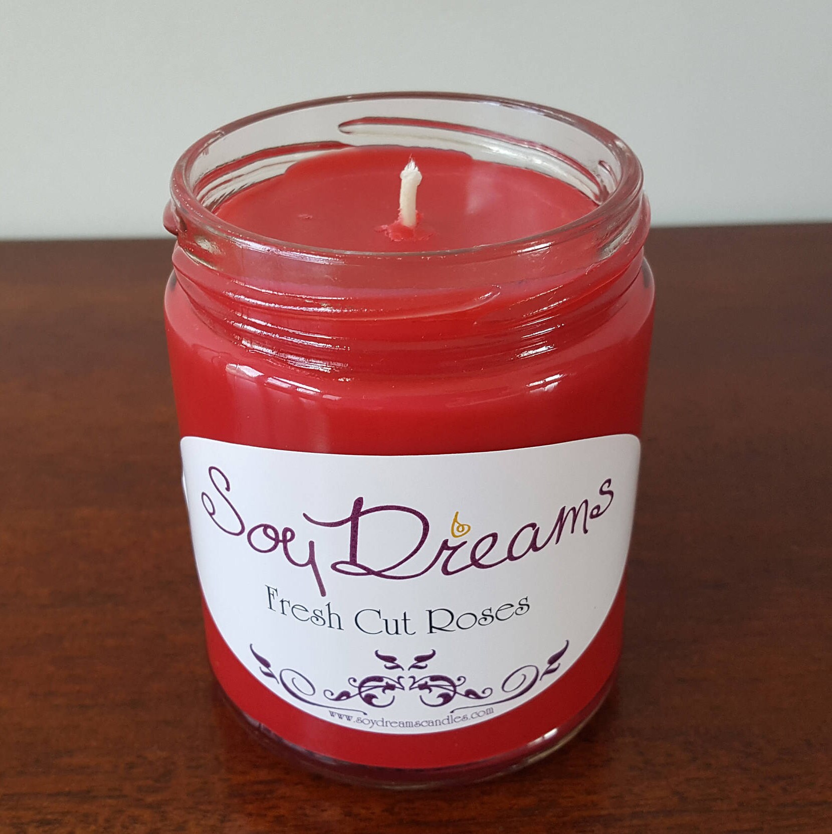 Fresh Cut Roses Candle Soy Candle 8oz Candle Jar Red Etsy