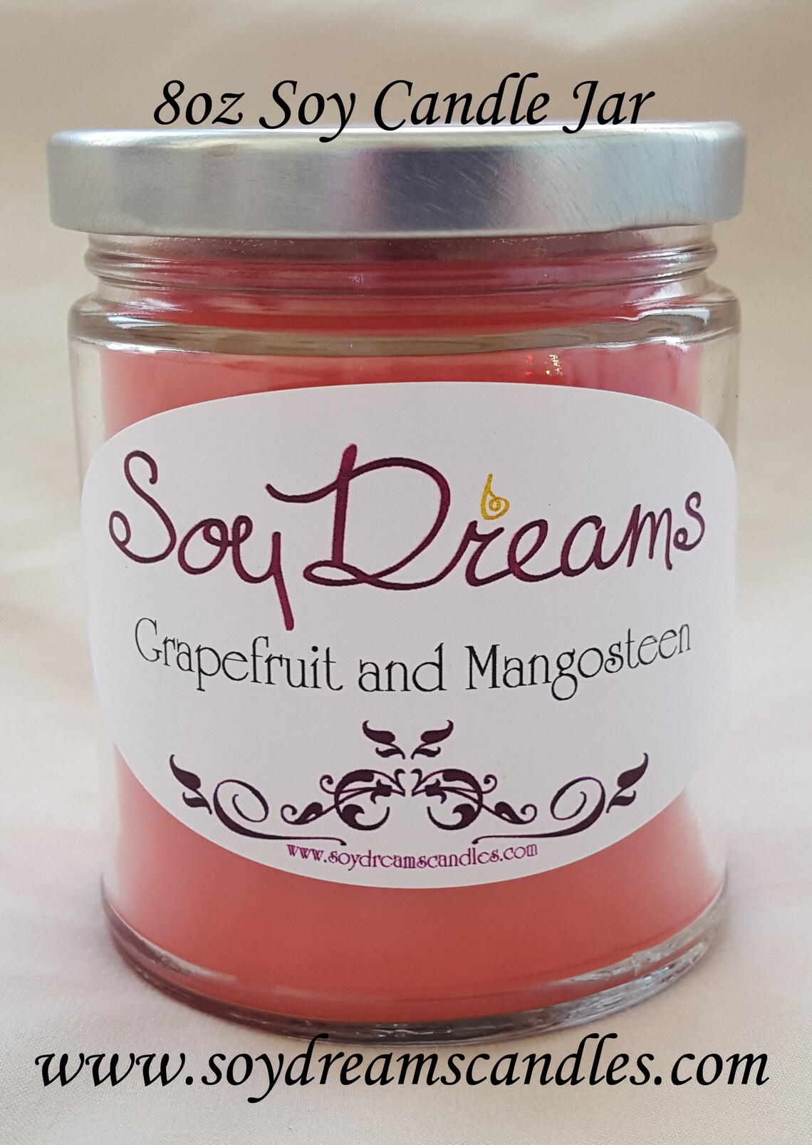 Grapefruit and Mangosteen Candle Soy Candle 8oz Candle Jar Etsy