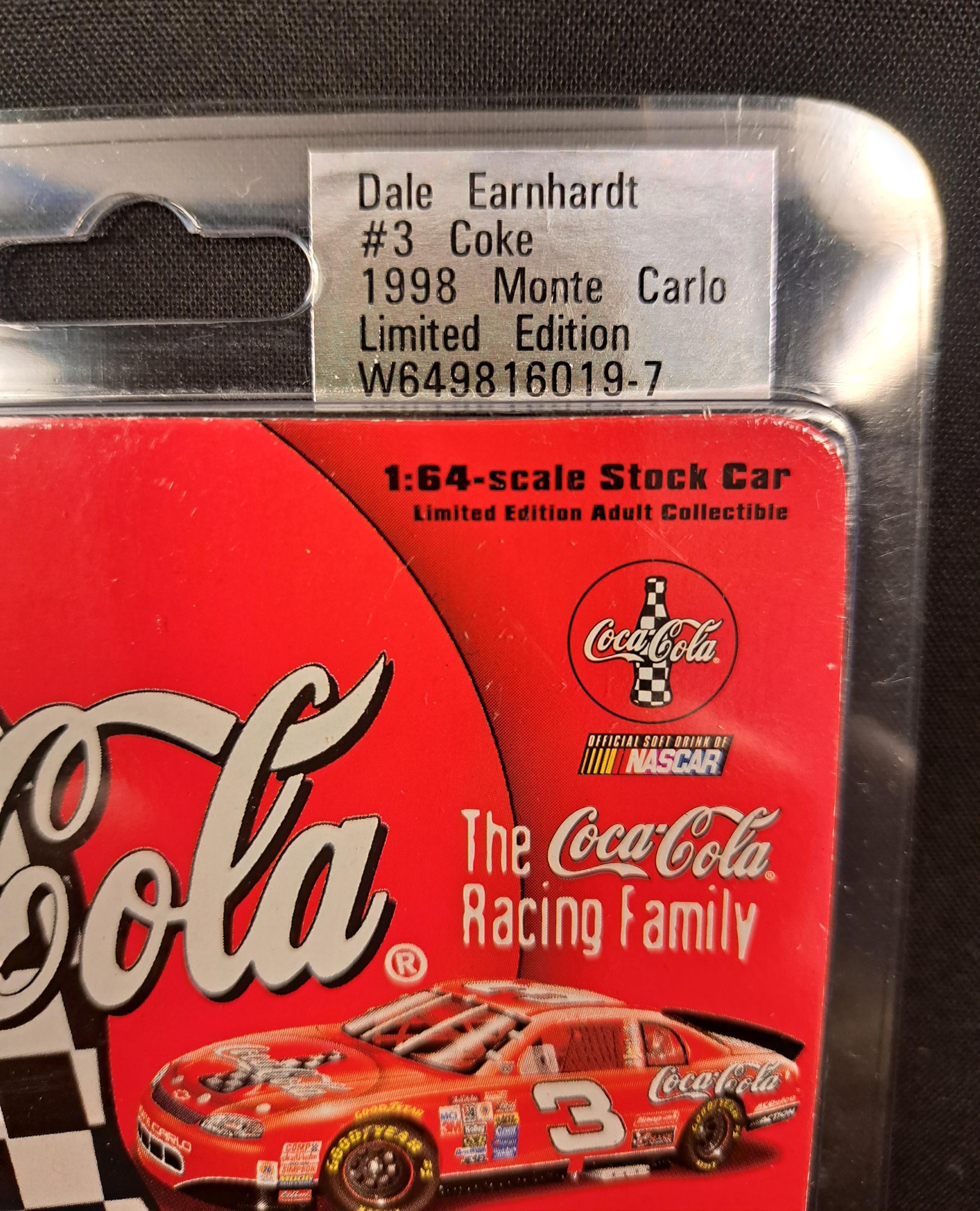 Dale Earnhardt #3 Coke, 1998 Monte Carlo. Limited Edition, Action