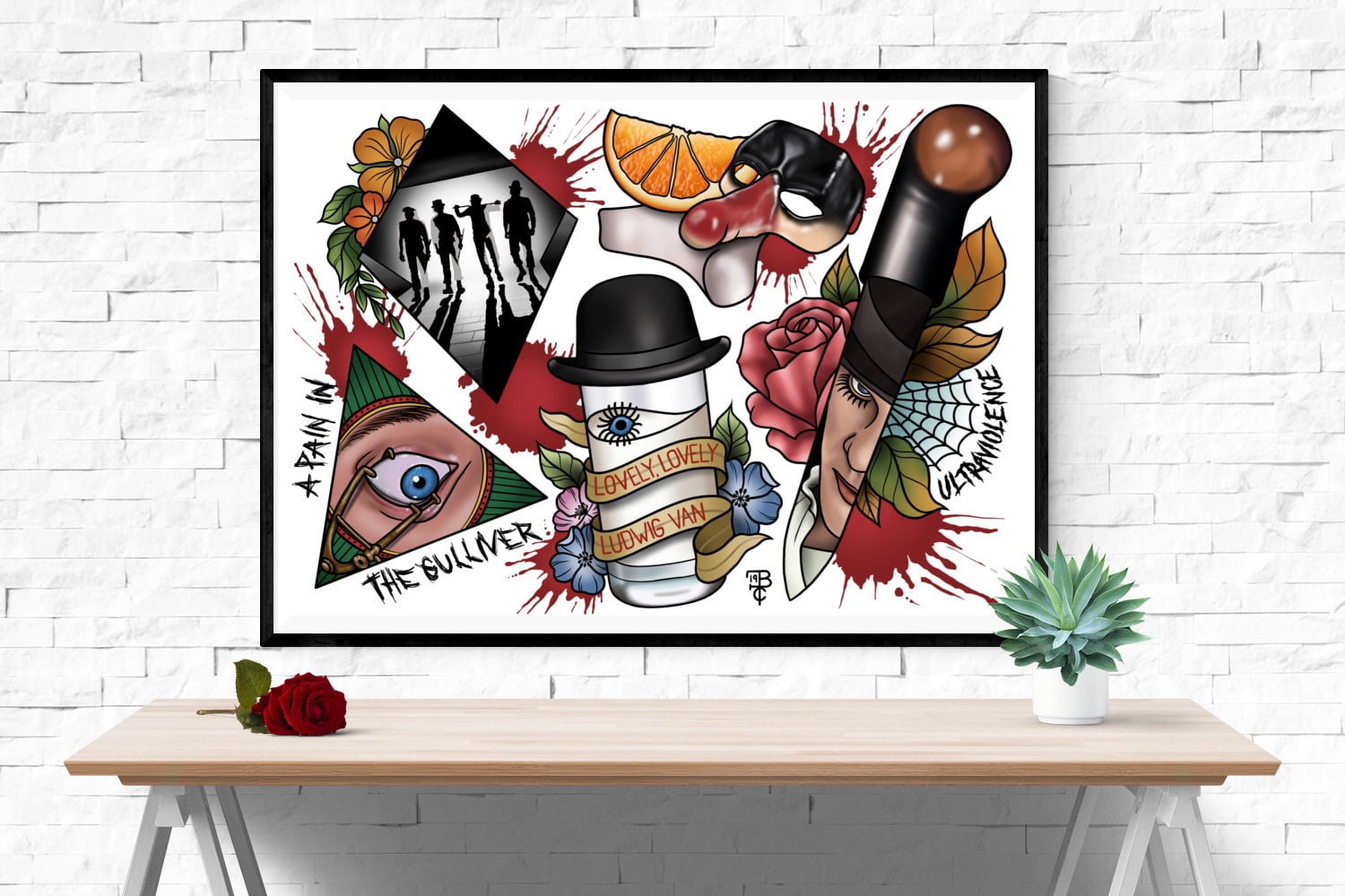 A Clockwork Orange Print A4 A3 Tattoo Stil Antony Burgess Etsy