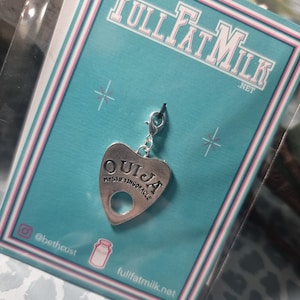 Llavero de metal con forma de Ouija Planchette, con cierre de langosta, para sujetar a collar, pulsera, llavero o cualquier cosa, lindo, afortunado, bruja espeluznante, regalo