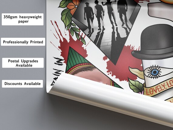 A Clockwork Orange Print A4 A3 Tattoo Stil Antony Burgess Etsy