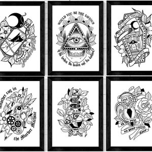 Impressões de letras personalizadas MCR - feitas sob encomenda, basta escolher como você deseja, A5, A4, cartão 220gsm, emo, cena, desfile preto, não estou bem, letras
