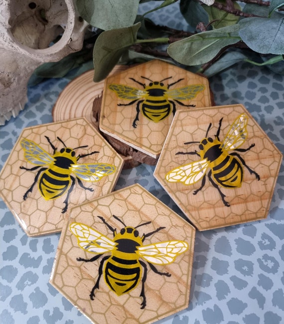 Norm straal Koloniaal Bee Honeycomb houten onderzetters volledig hittebestendig - Etsy Nederland
