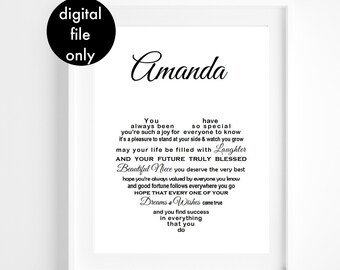 Niece Poem Etsy France
