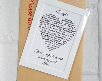 Best Friend S Poem Etsy