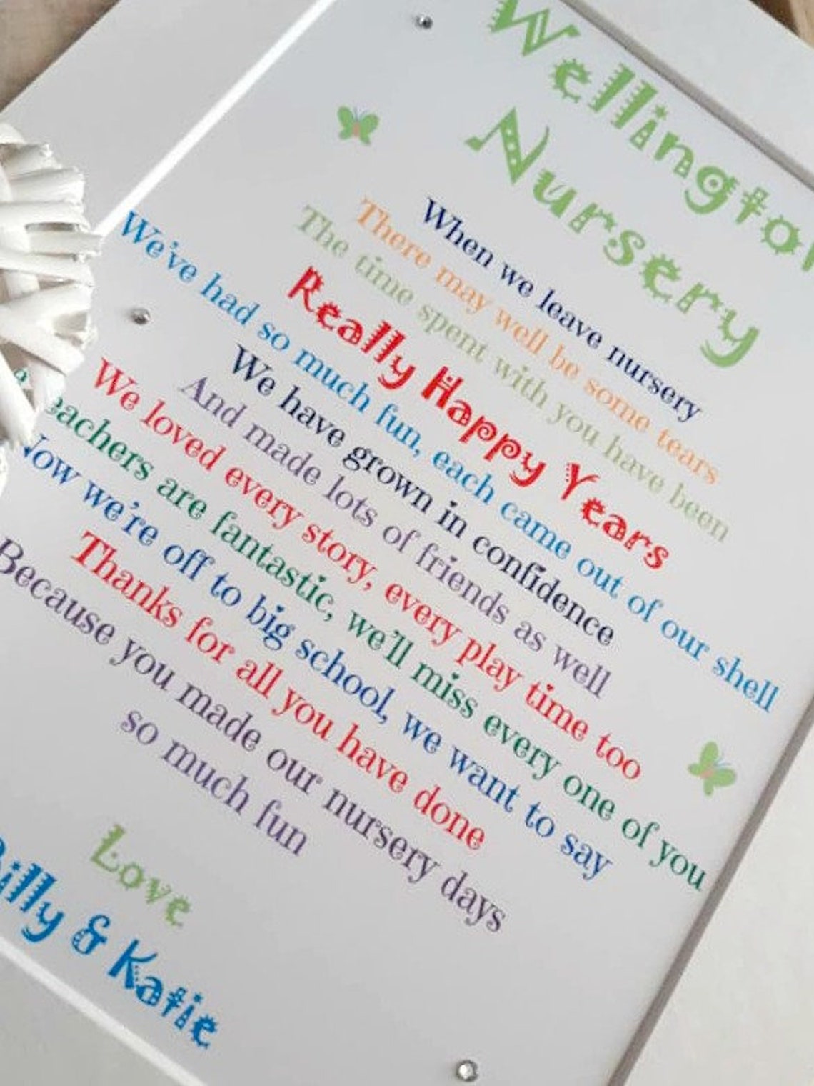 Leaving Nursery Gift Thank You Preschool Personalised Etsy UK