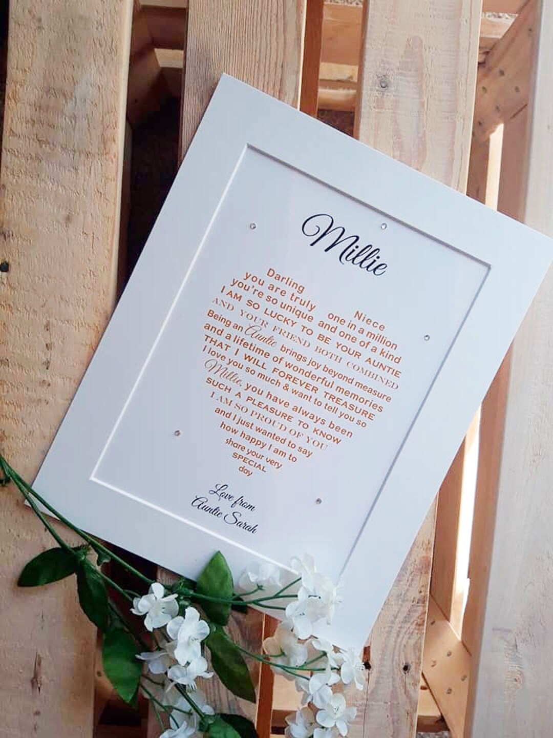 Niece Wedding Gift Niece Bridesmaid Gift Wedding Gift for Niece