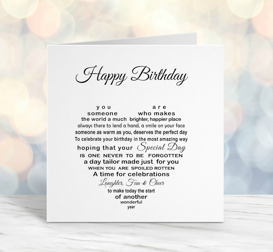 Happy Birthday Card UK Neighbour Birthday Card Colleague - Etsy UK