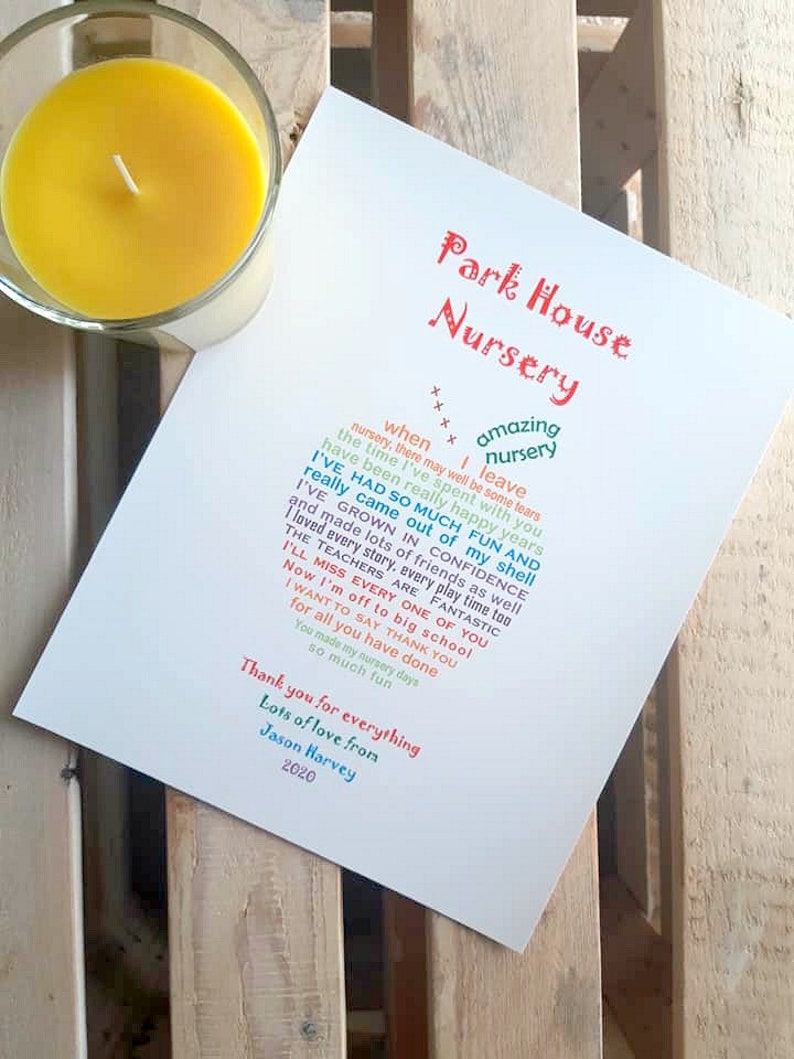 Nursery Teacher Leaving Gift UNFRAMED Preschool Leaving Gift Etsy UK