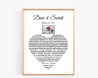 Personalised Ruby Anniversary Gift, EMAILED 40th Wedding Anniversary Printable, 40th Anniversary Keepsake, Ruby Wedding Friends Parents