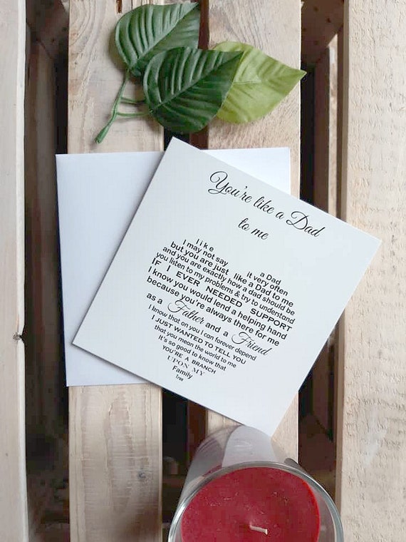 Step Dad Carte Anniversaire Beau Pere Comme Une Carte De Etsy