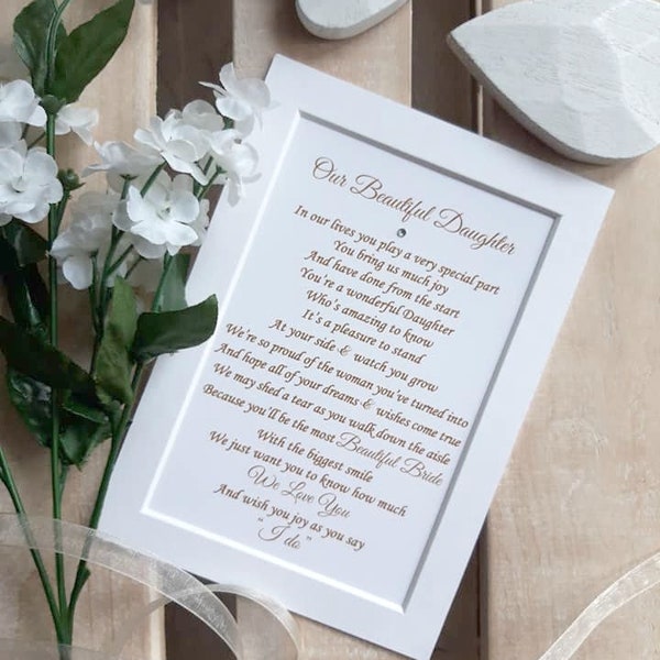 Daughter Wedding Day Gift, Bride Gift from Parents, Daughter's Wedding, Dad to Daughter Wedding Gift, Mother Daughter Gift, Printable