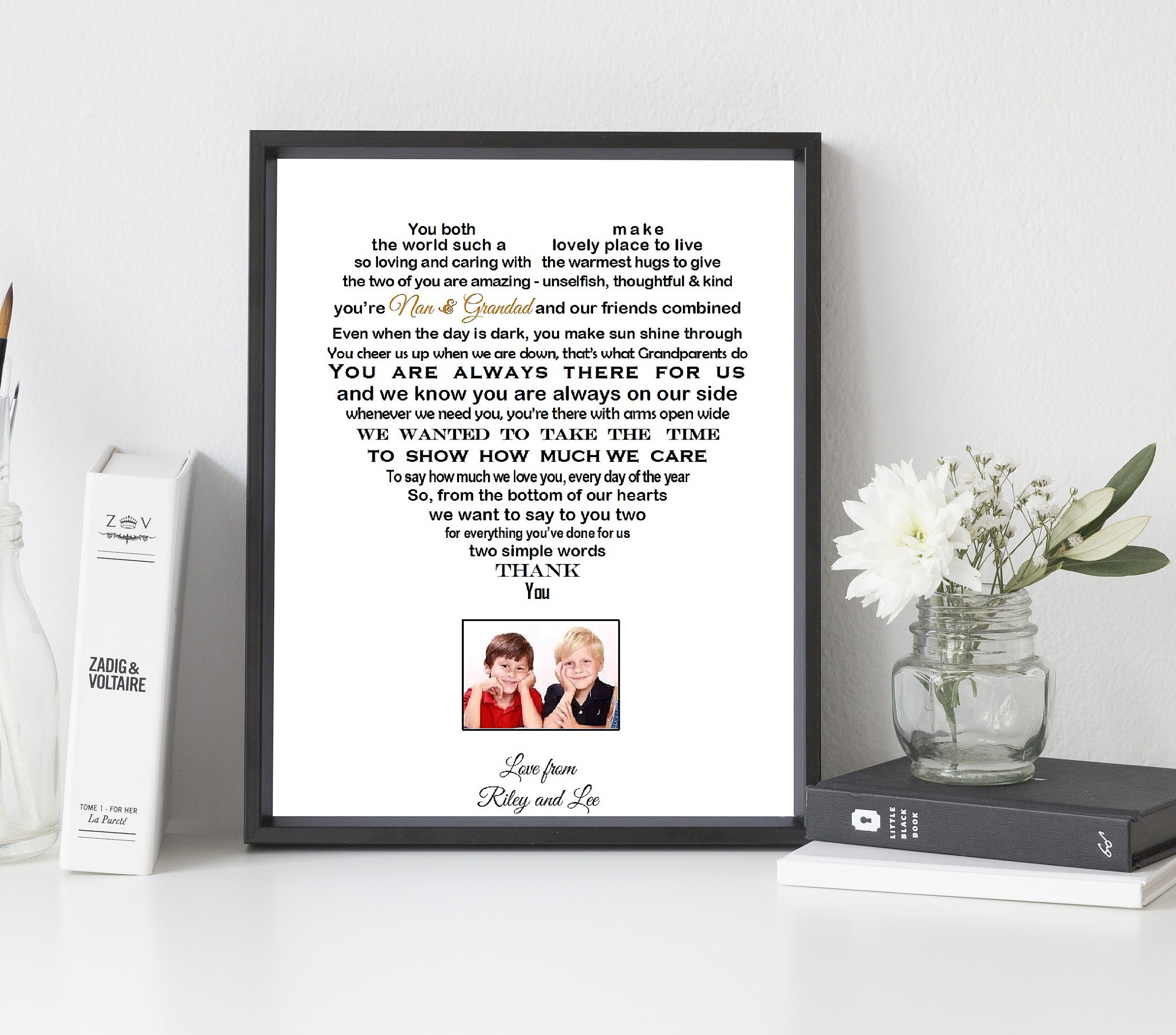 Grandparents Christmas Gifts Grandparent Anniversary Gift - Etsy UK