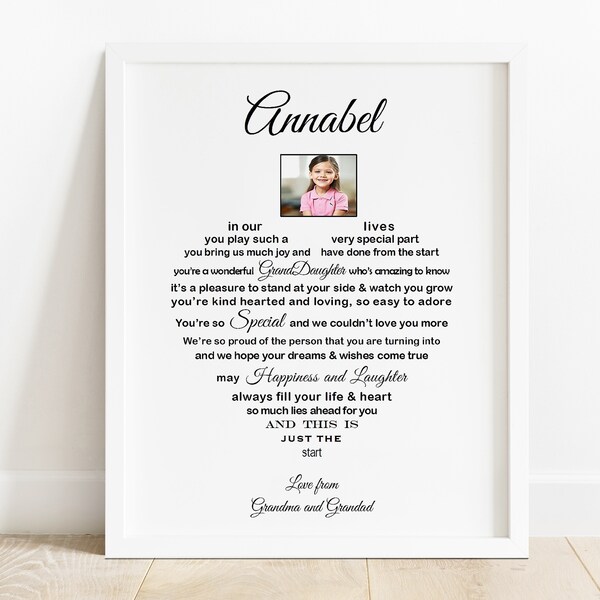 Graduation Poem to Granddaughter - Etsy