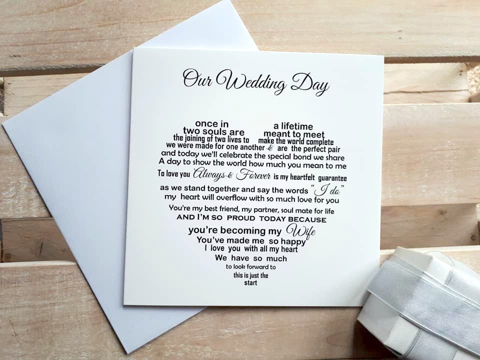 Groom to Bride, You're Becoming my wife, Card from Bride to Bride…