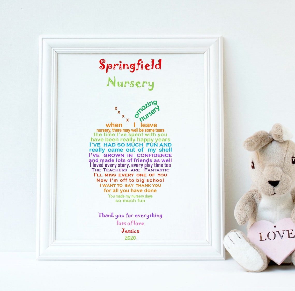 Nursery Teacher Leaving Gift UNFRAMED Preschool Leaving Gift Etsy UK