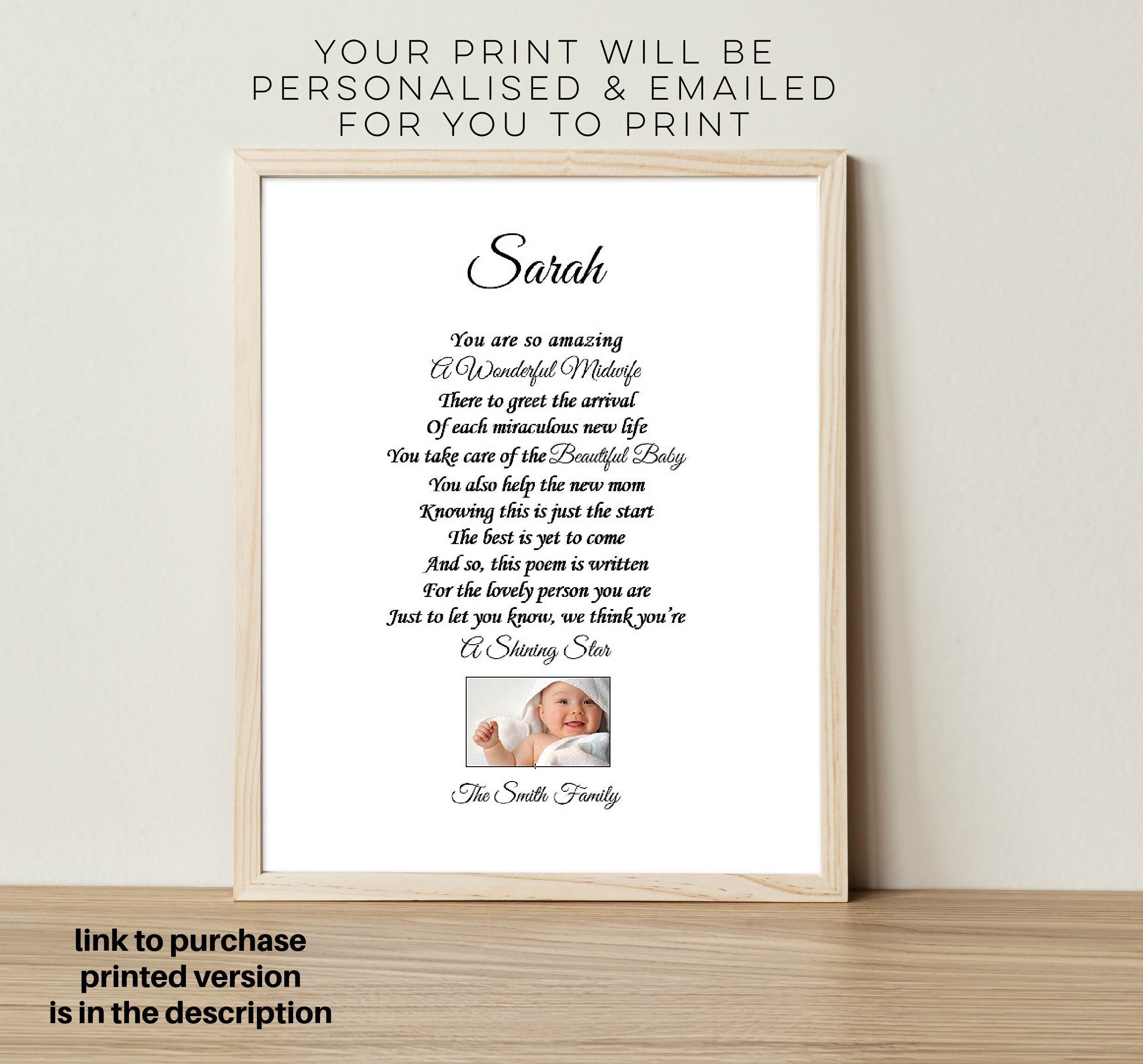 Thank You Gift for Midwife Obgyn Thank You Print Digital | Etsy