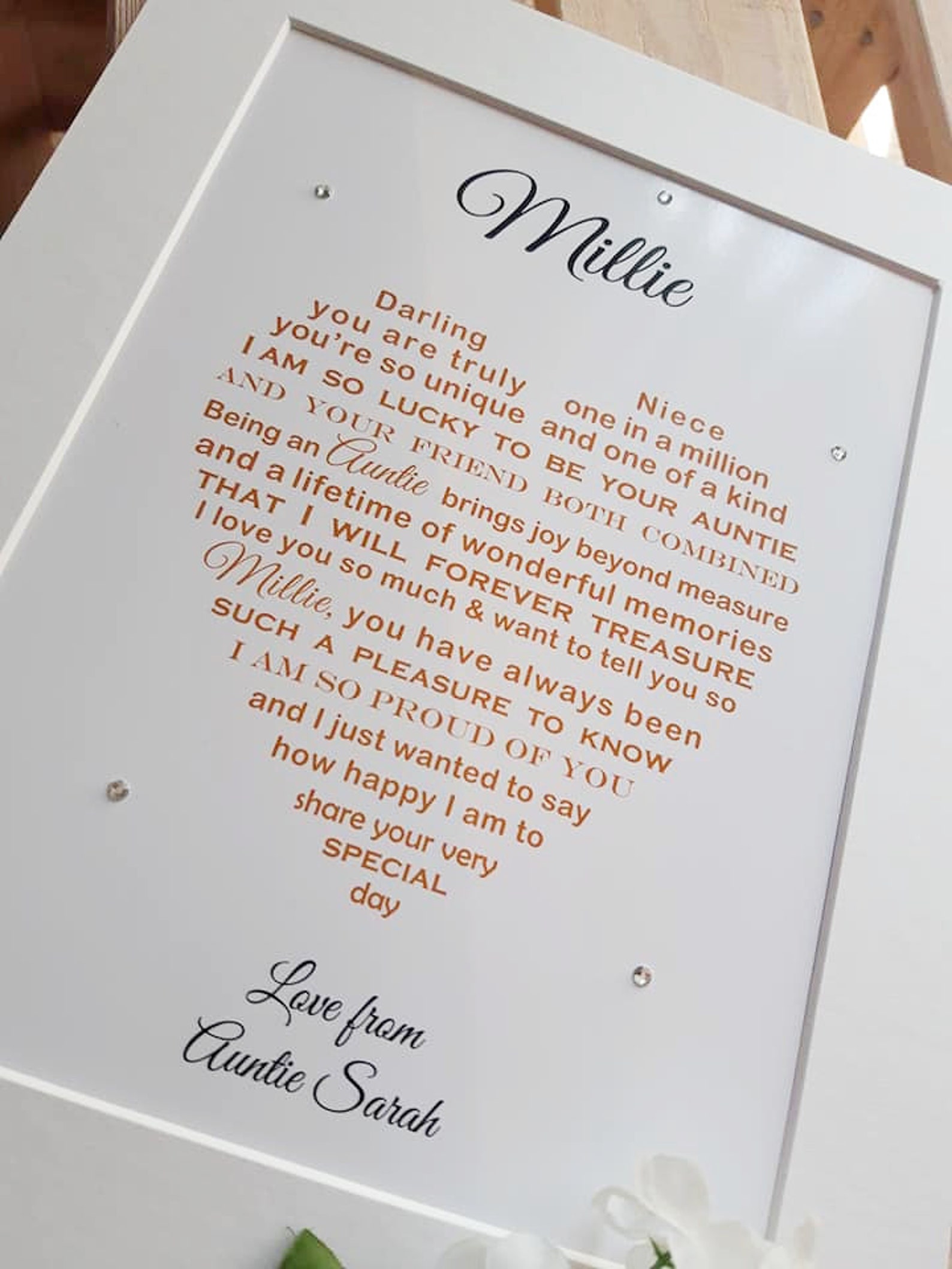 Niece Wedding Gift Niece Bridesmaid Gift Wedding Gift for - Etsy