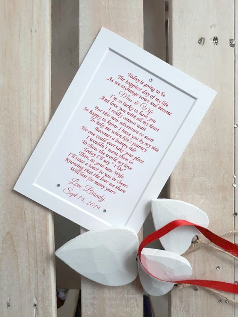 Monsieur /& Madame célébration cadre en bois 7x5-personnaliser ce cadre-Gravure Gratuit