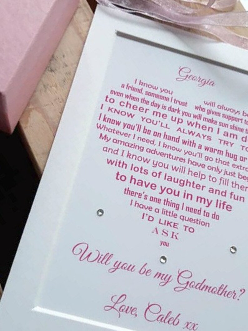Will You Be My Godmother ALWAYS Godmother Proposal Gift Etsy