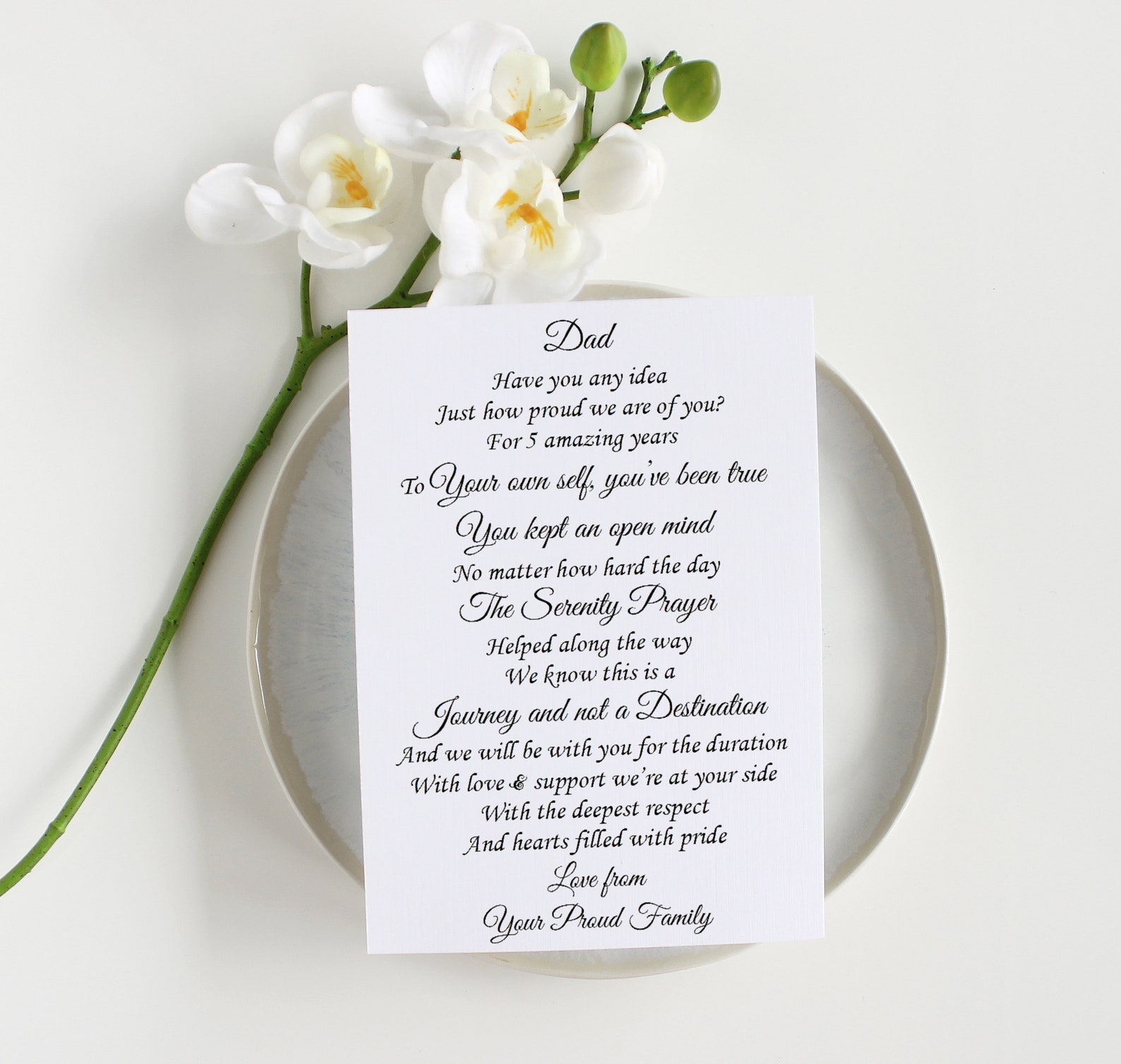 AA Birthday Card Sobriety Card Sober Poem Recovery Card - Etsy UK