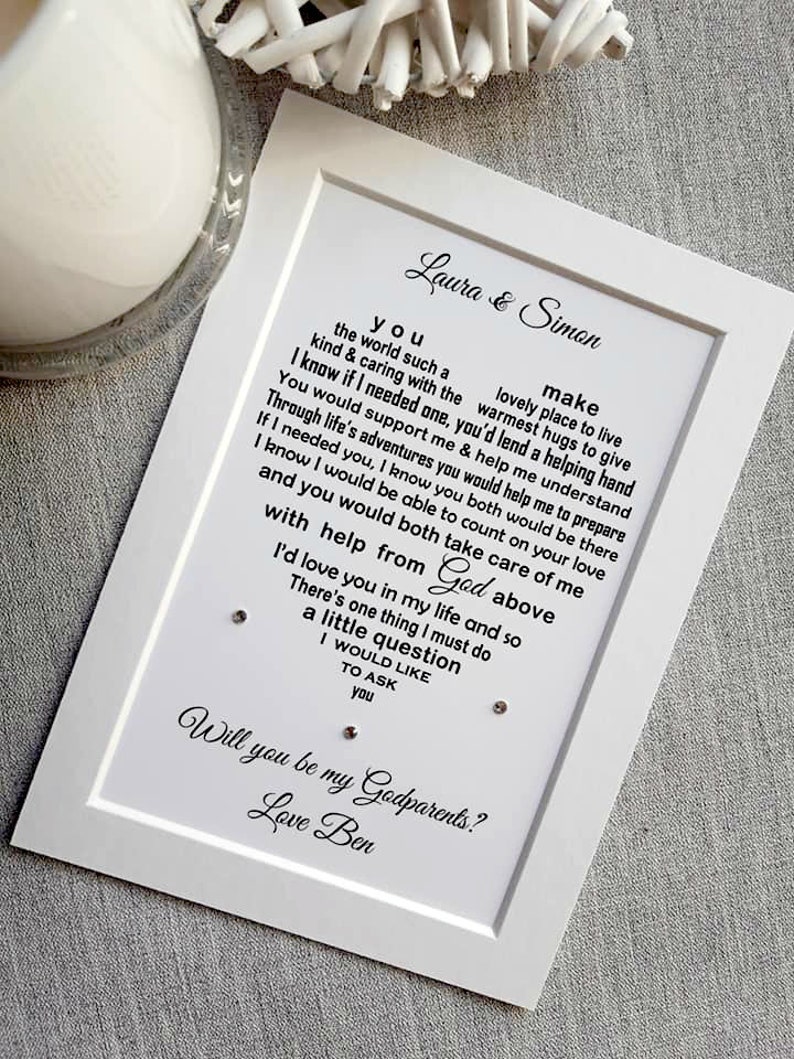 Will You Be My Godparents Godparent Proposal Poem Will You | Etsy