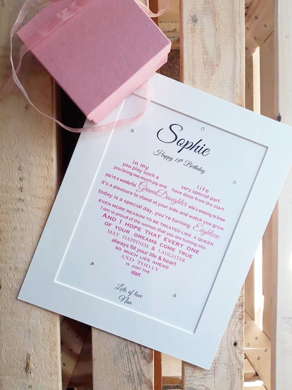 Gifts for granddaughter's 18th cheap birthday