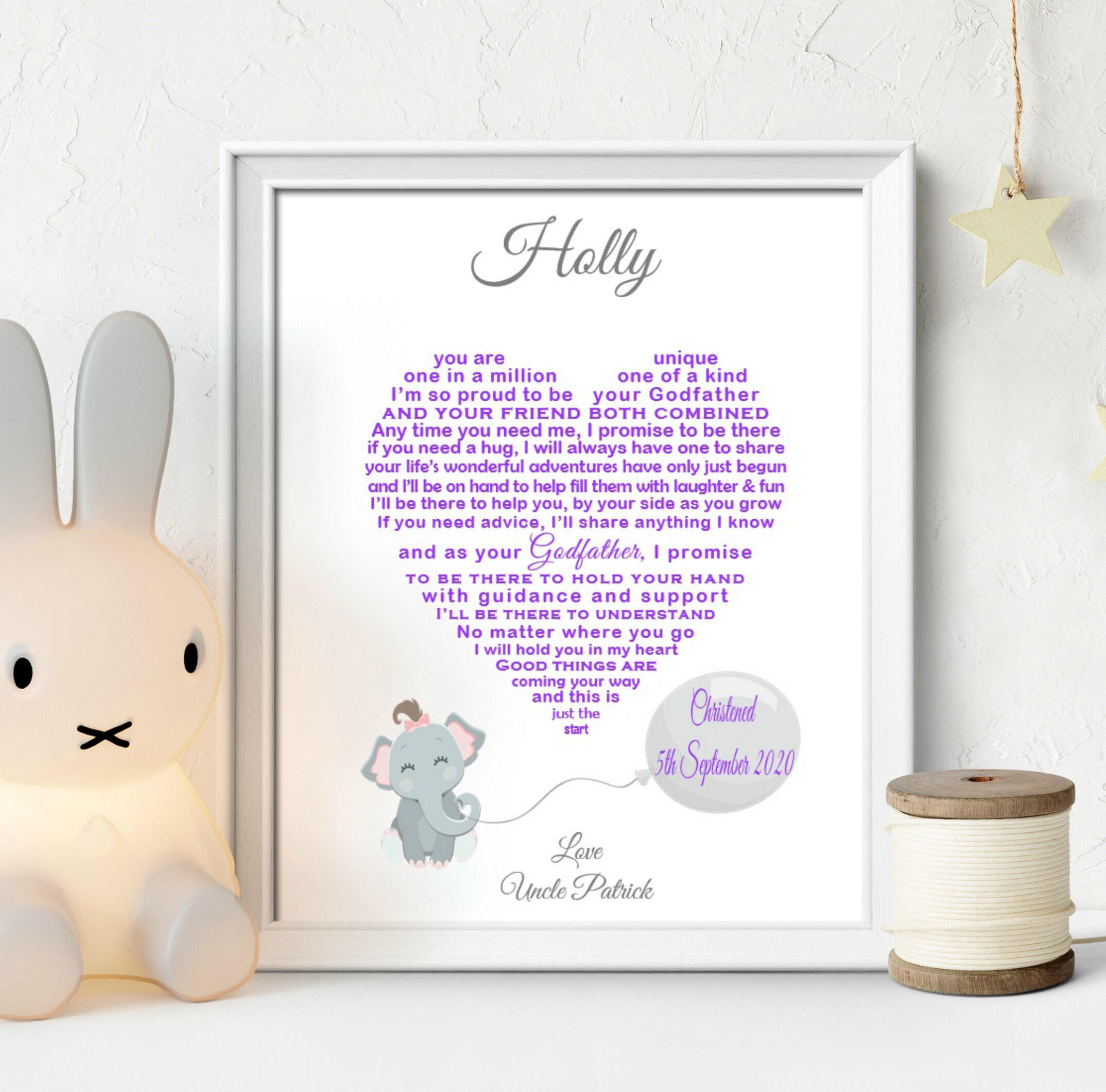 Goddaughter Christening Gifts DIGITAL Goddaughter Birthday Etsy