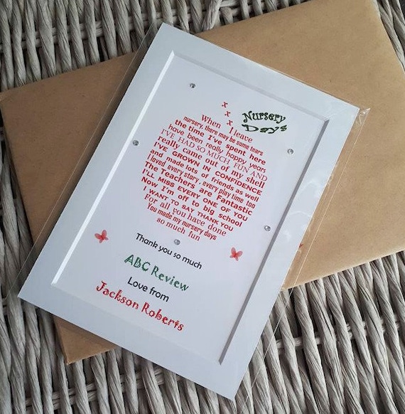 Nursery Teacher gift Leaving nursery Graduation Kindergarten Etsy
