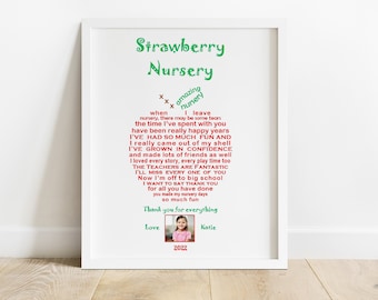 Personalised Nursery Gift, Preschool Thank You Gift, Kindergarten Graduation, Daycare Gift, Nursery Teacher Thank You, Preschool gift