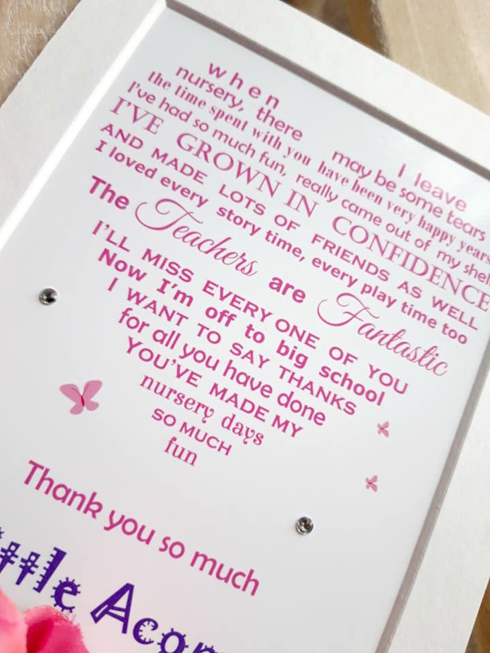 Leaving Nursery Gift Nursery Teacher Gift Kindergarten Gift Etsy UK