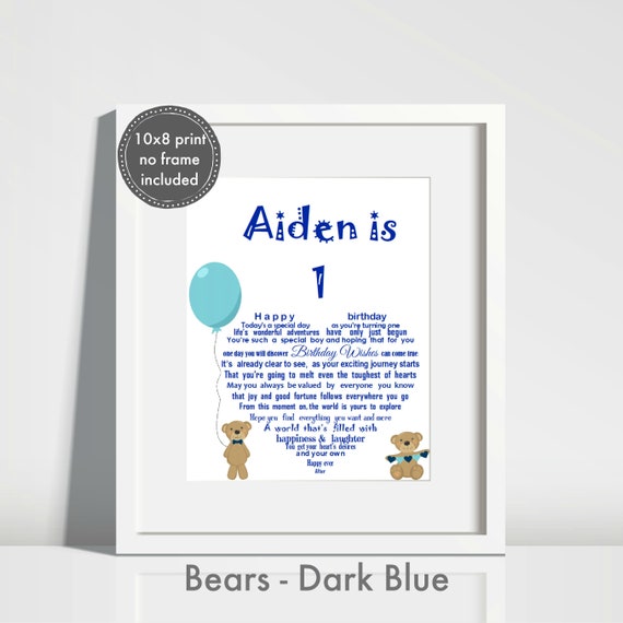 First Birthday Baby Boy Baby S First Birthday Gift Etsy