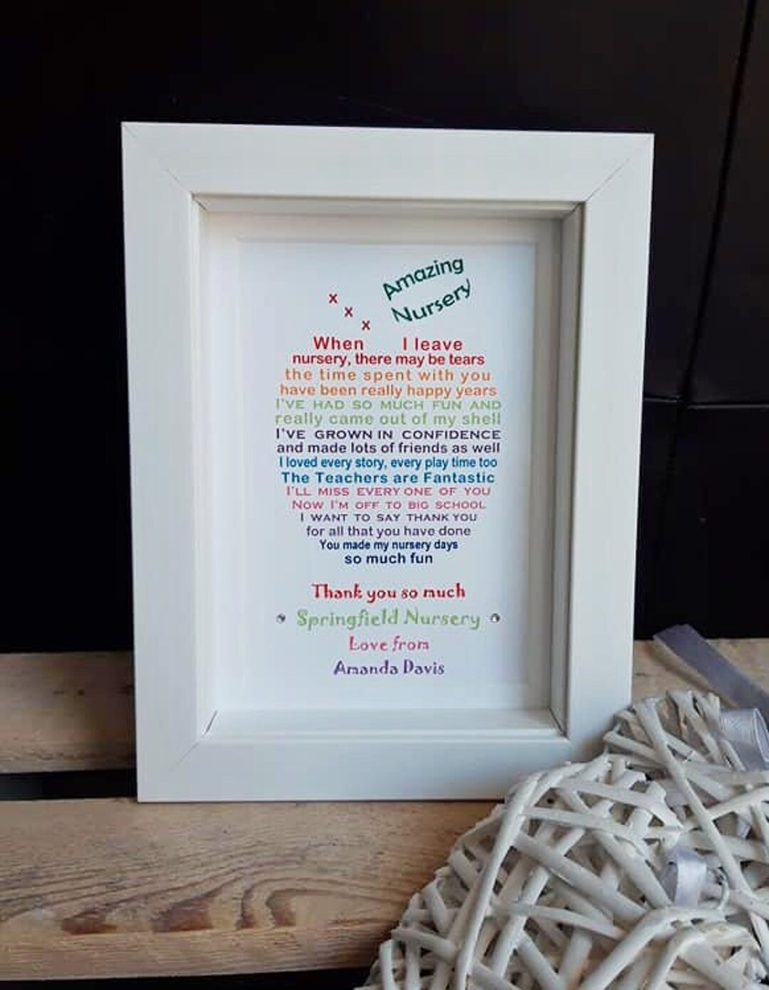 Nursery Leaving Gift 7x5 Thank You Preschool Kindergarten Etsy